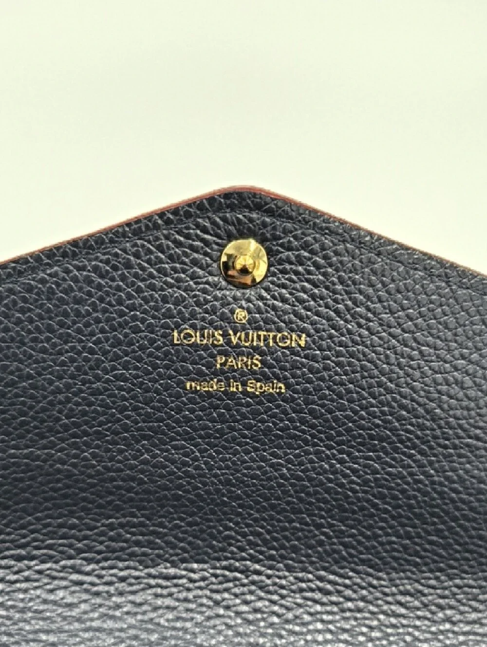 Louis Vuitton Dark Navy Empreinte Leather Sarah Wallet with Gold Tone Snap